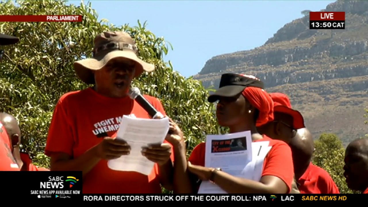 #Budget2020 | Unions protest outside Parliament