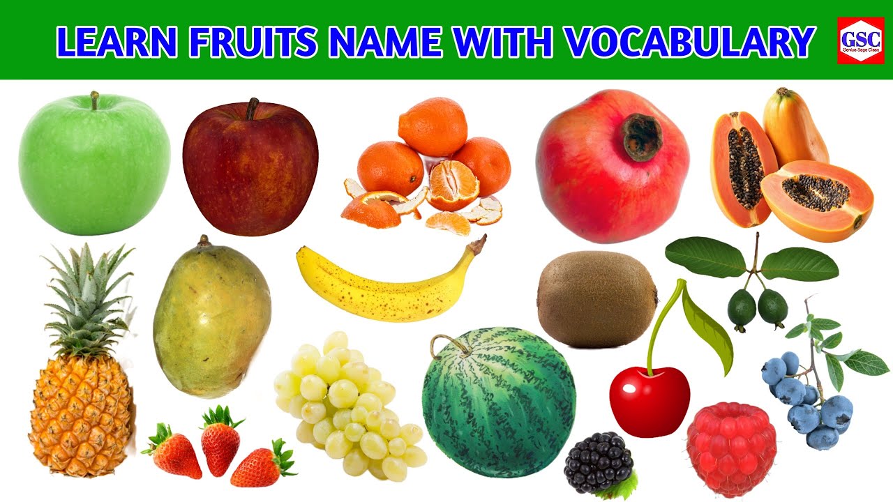 Learn Fruits Name in English and Hindi with Picture | Fruits Name Vocabulary | Genius Sage Class