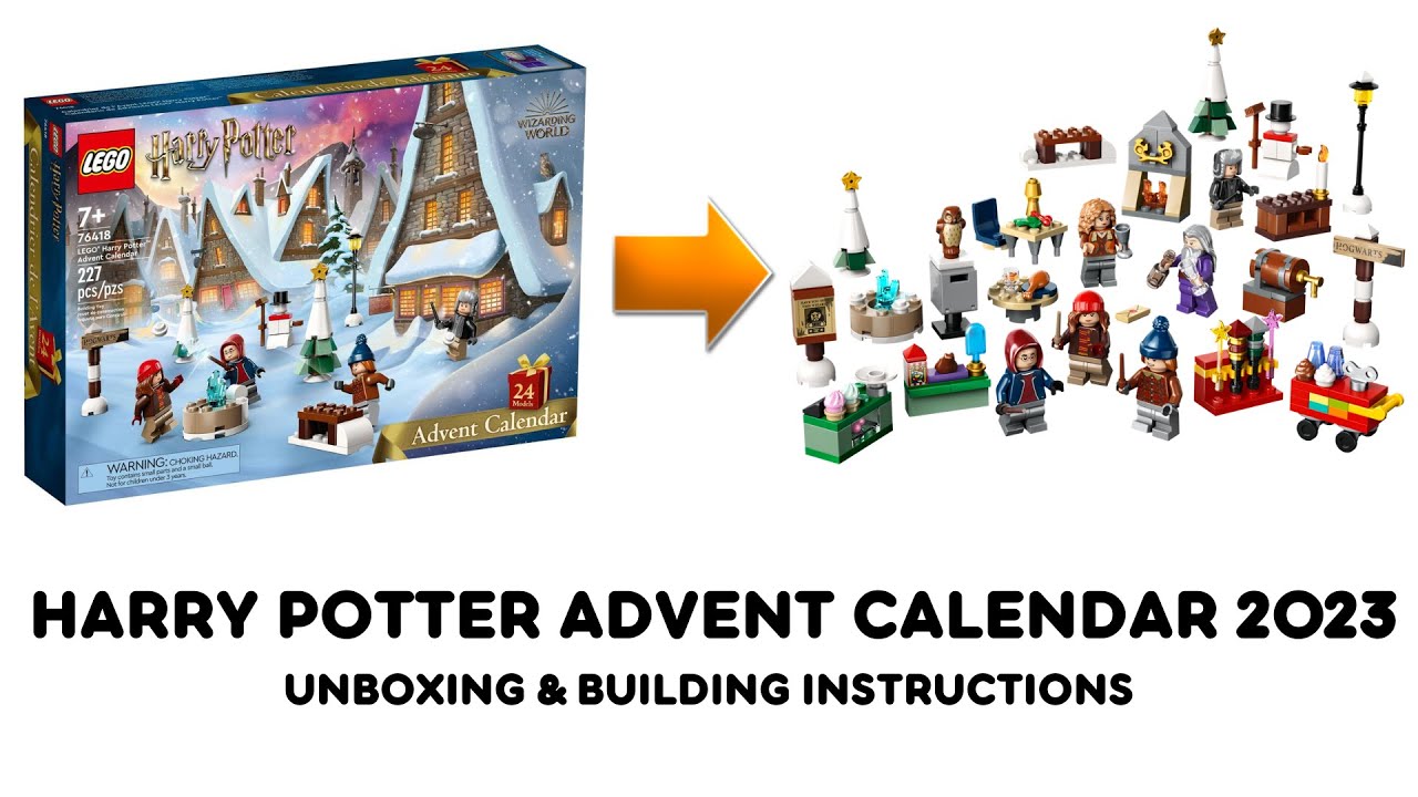 Harry Potter Advent Calendar 2023 Unboxing and Building instructions Lego Seasonal 76418