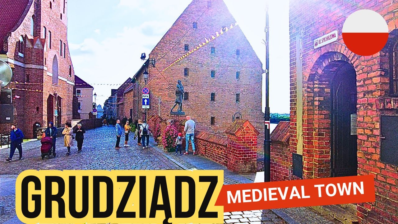🇵🇱 POLAND - GRUDZIADZ - Medieval Old Town - Walking Tour 4K