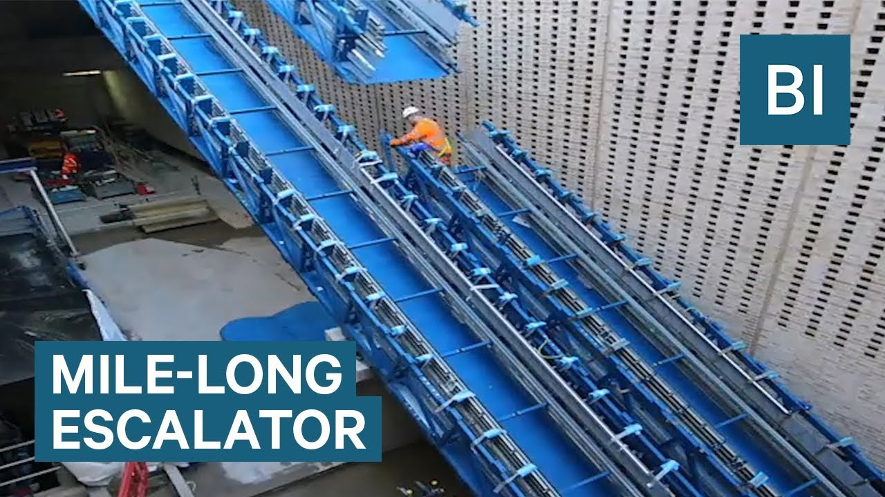This Mile Long Escalator Leads To A London Train That Stretches 60 Miles