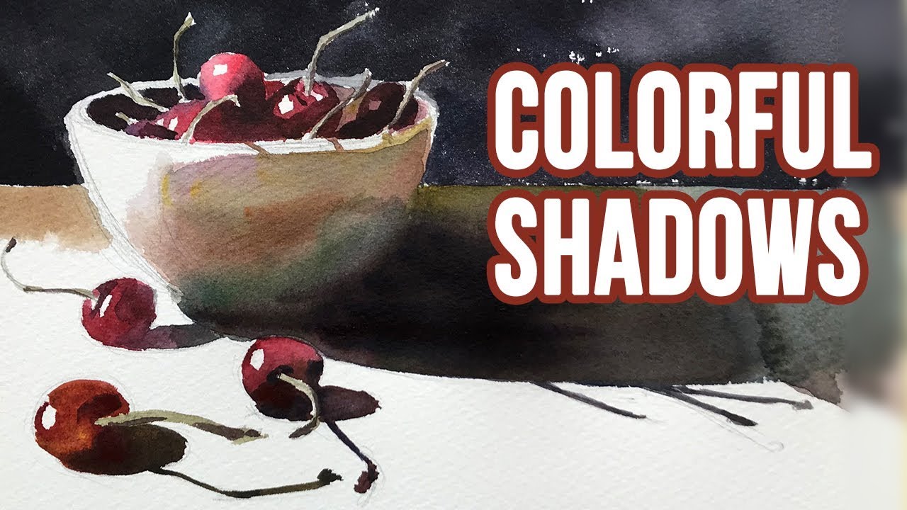 Learn to Paint COLORFUL SHADOWS in Watercolor