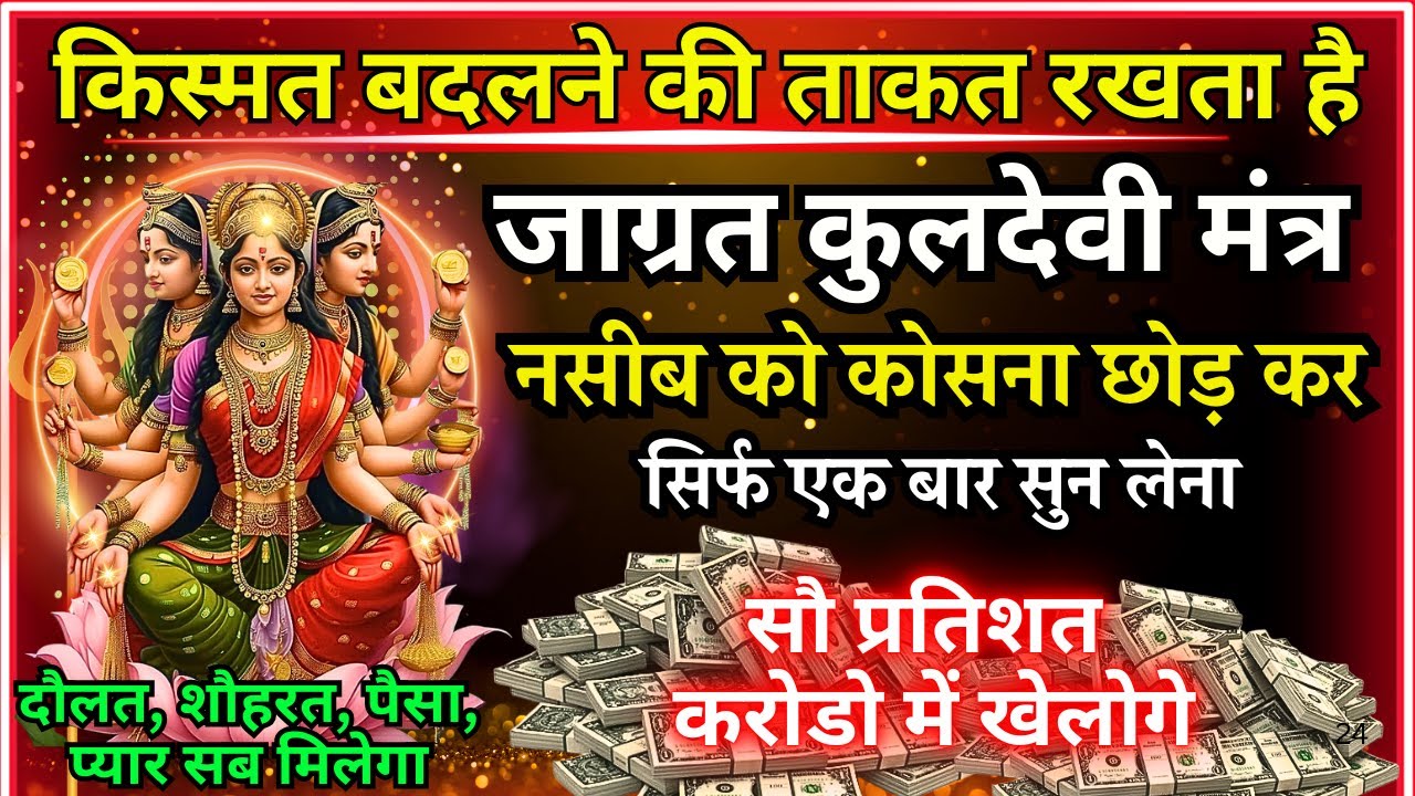 ब्रह्माण्ड का पहला गुप्त जाग्रत कुलदेवी धनवर्षा मंत्र || पैसो का ढेर लग जाएगा #kuldevi #mantra 108