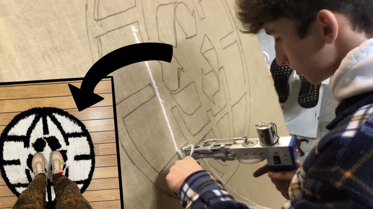 On test un tufting gun pour faire un tapis !