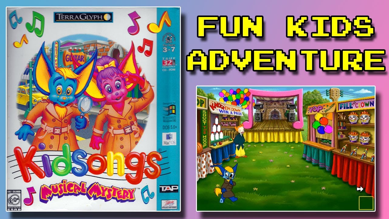 Kidsongs: Musical Mystery (DOS, Windows, 1996) - Unboxing and Gameplay