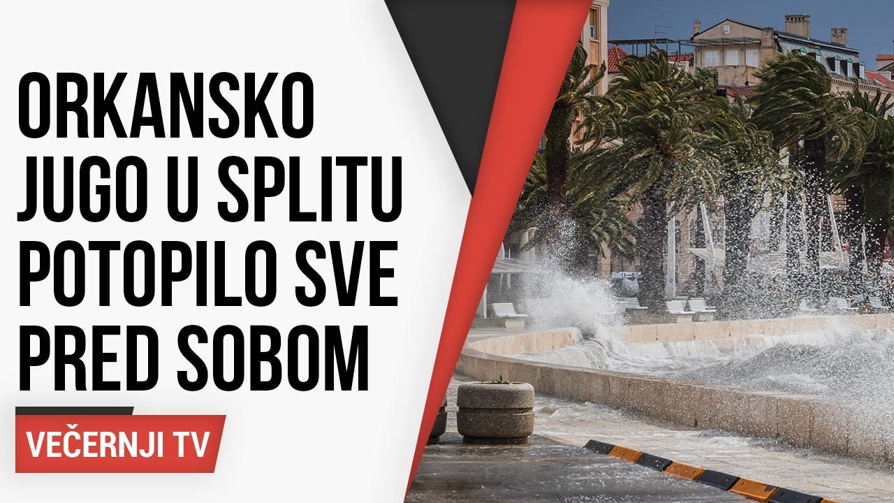 Orkansko jugo u Splitu potopilo sve pred sobom, problemi se samo nižu