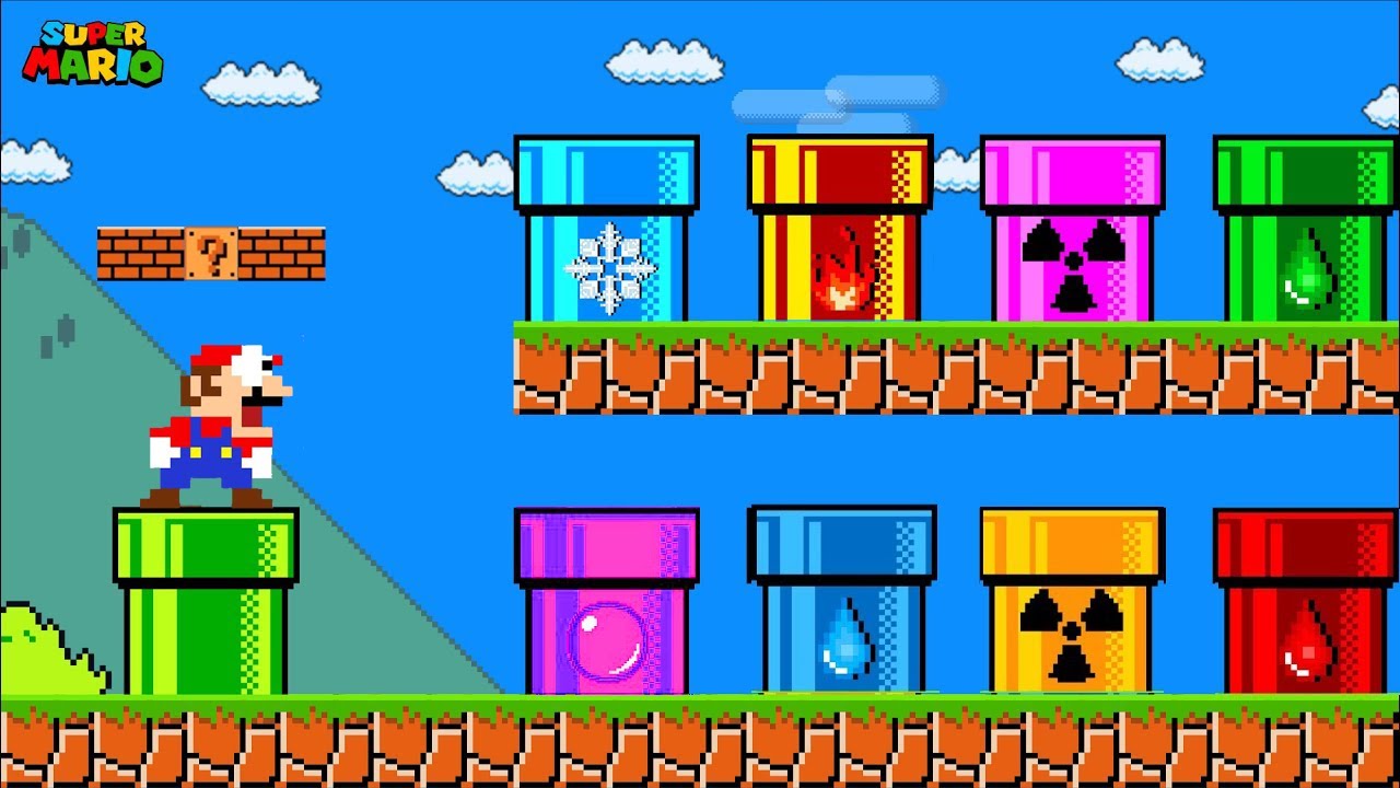 Mario DON’T FALL Into The WRONG Pipe in Super Mario Bros.! | Mario Bros Game Animation | Ks Mario
