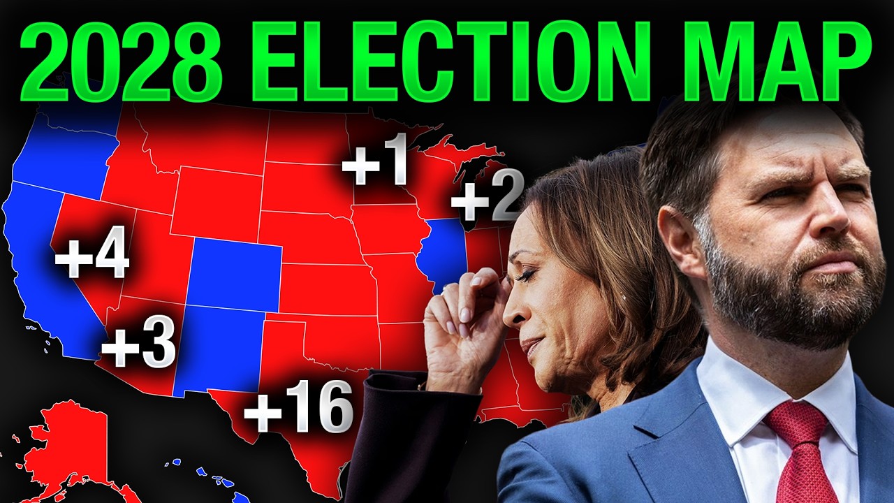 My SHOCKING New 2028 Election Map Prediction (Vance vs Harris)
