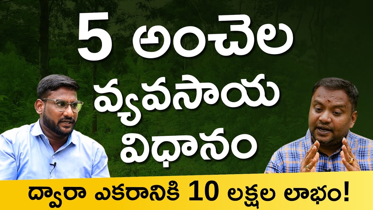 5 Layer Farming in Telugu | How to Start 5 Layer Farming Model? | Kowshik Maridi
