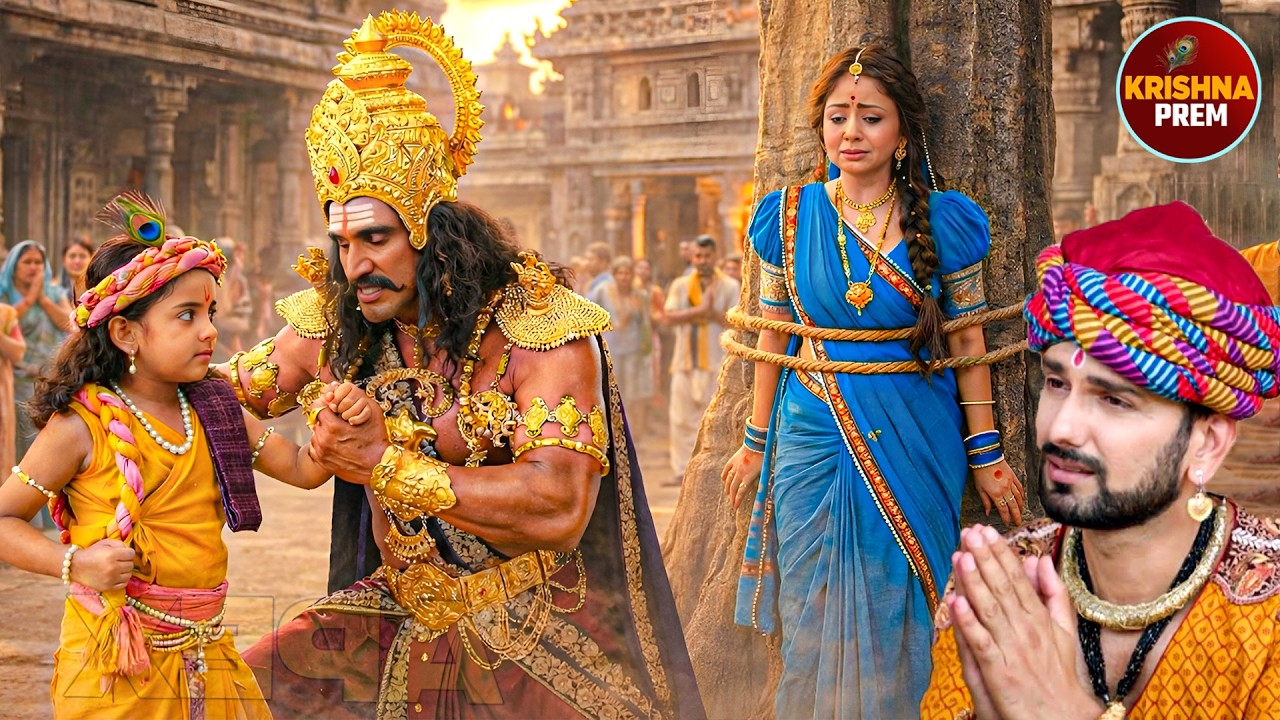 यशोदा मैया को बाँधकर बाल कन्हा से भिड़ गया अहंकारी कंस | यशोमती मईया के नंदलाला | #krishnaleela
