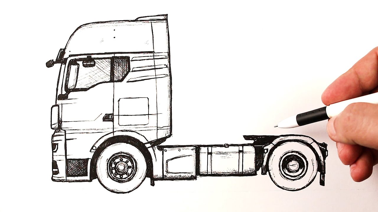 How to draw a MAN Truck