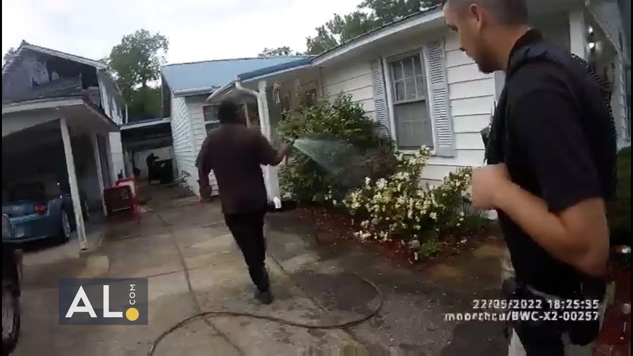 Body cam footage of Alabama pastor arrested for watering neighbor's plants