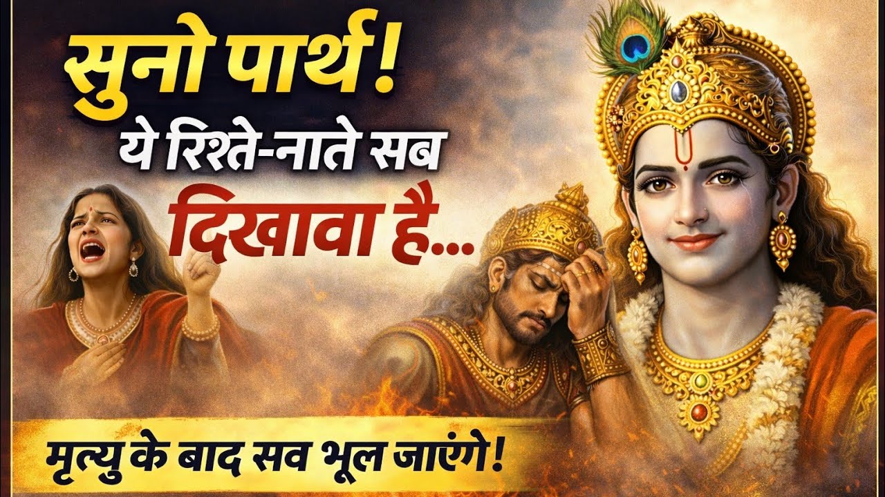 सुनो पार्थ! ये रिश्ते सिर्फ दिखावा हैं | श्रीकृष्ण का सबसे कड़वा सत्य