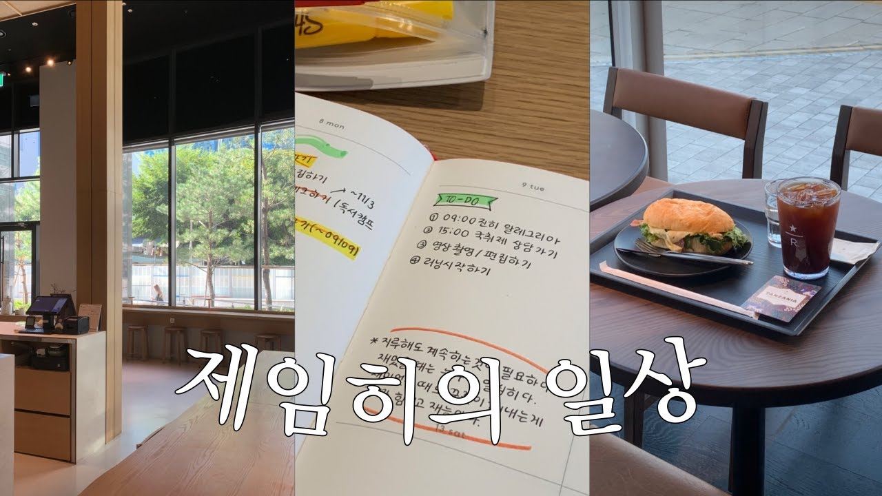 vlog 하고 싶은 일에 대한 끈질긴 고민 그리고 제법 잘 적응하고 있는 카페 일ㅣ교보문고, 알라딘, 광화문 카페, 알레그리아, 리사르, 스타벅스, 다이어리, 일상, 기록, 유튜브