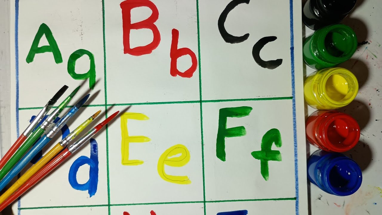 Learn alphabets with colors| A for Apple 🍎 B for Ball 🏀| Learn alphabets abcd| abcd |