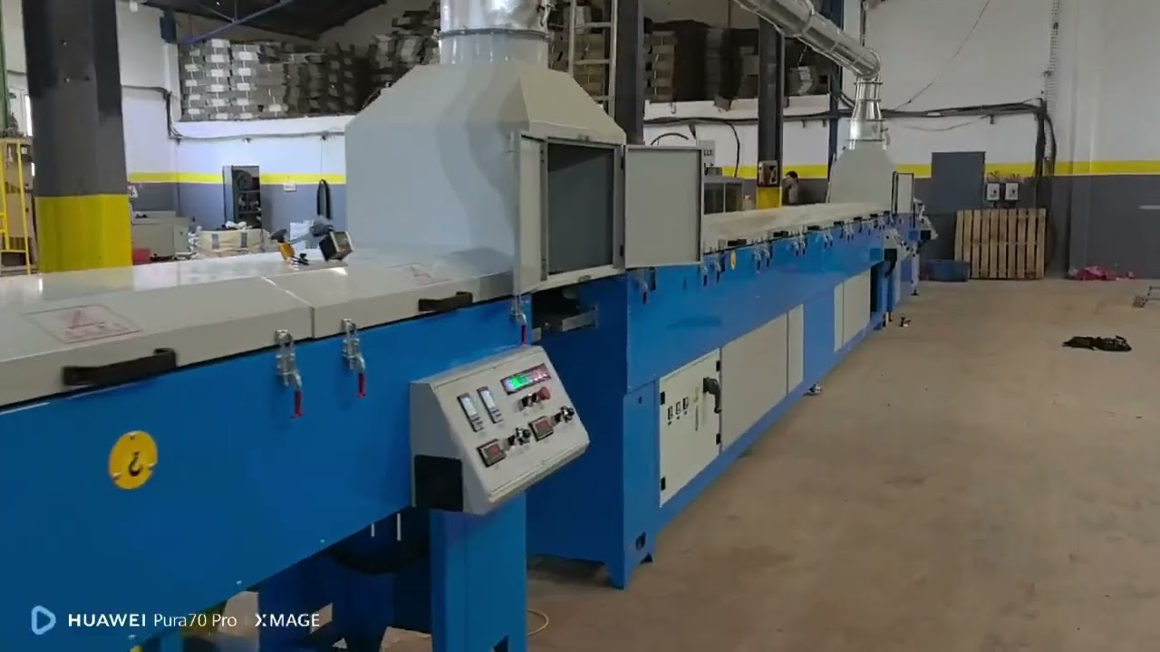 90mm  rubber extrusion and microwave vulcanization production line finished installation in Algeria