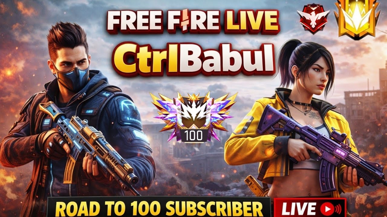 FREE FIRE LIVE 🔥 SOLO RANK PUSH TO GRANDMASTER 💯 CTRLBABUL 🎉