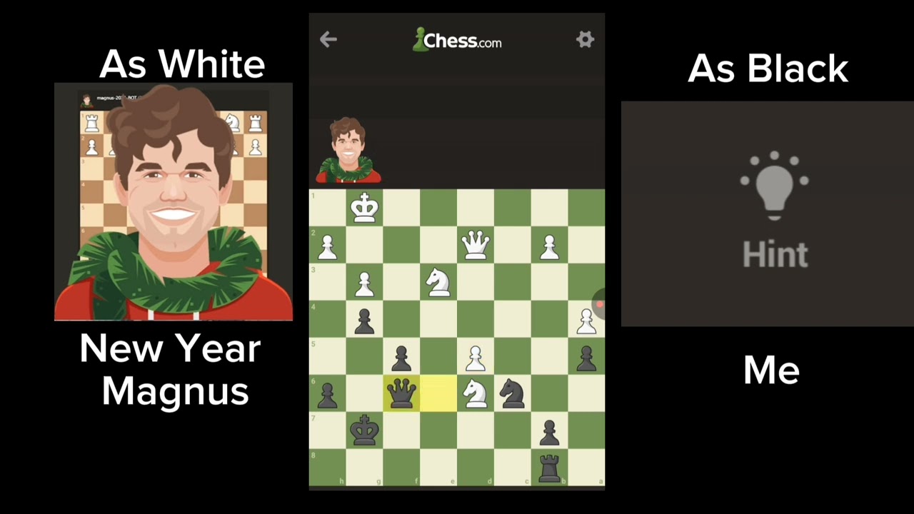 Can chess com Hint stand up against New year Magnus bot?