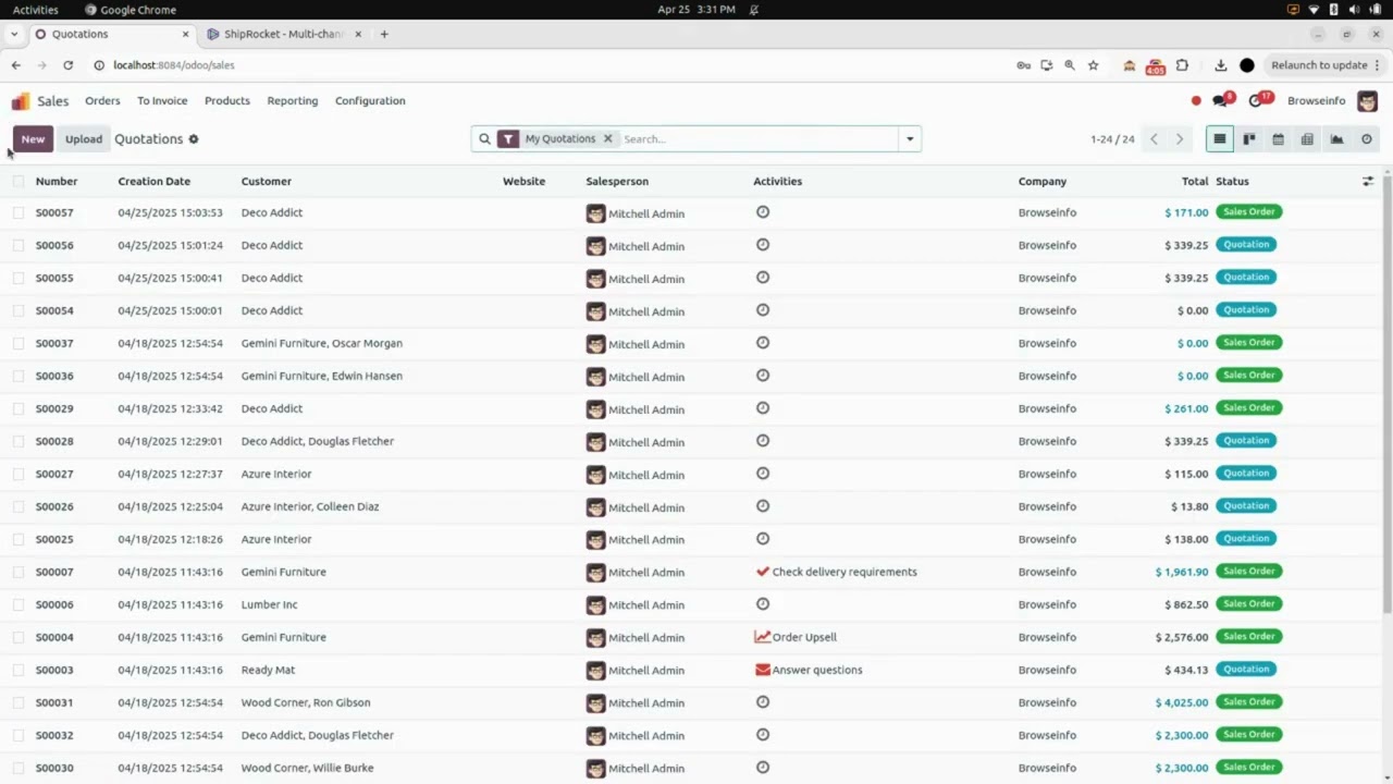 How to add shiprocket in odoo