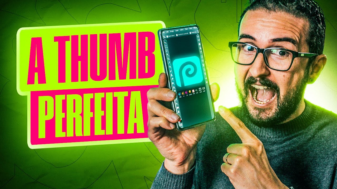 Como criar THUMBNAIL no Celular GR&Aacute;TIS usando Photopea