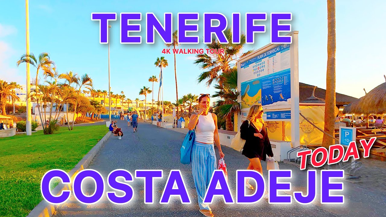 TENERIFE TODAY - COSTA ADEJE 🇮🇨 What’s the Atmosphere? Walking Tour 4K