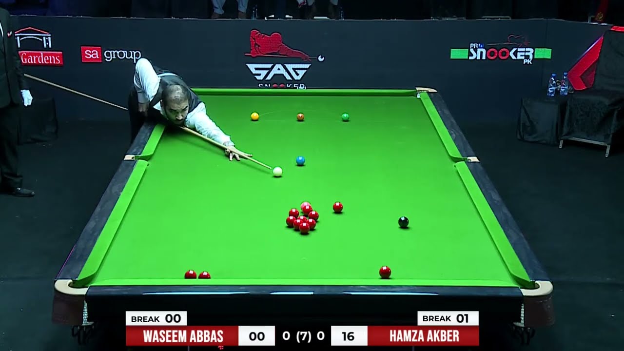Hamza Akbar Vs Waseem Abbas | 1st Semifinal. SAG Snooker League season 2 Live with Shoaib Arif