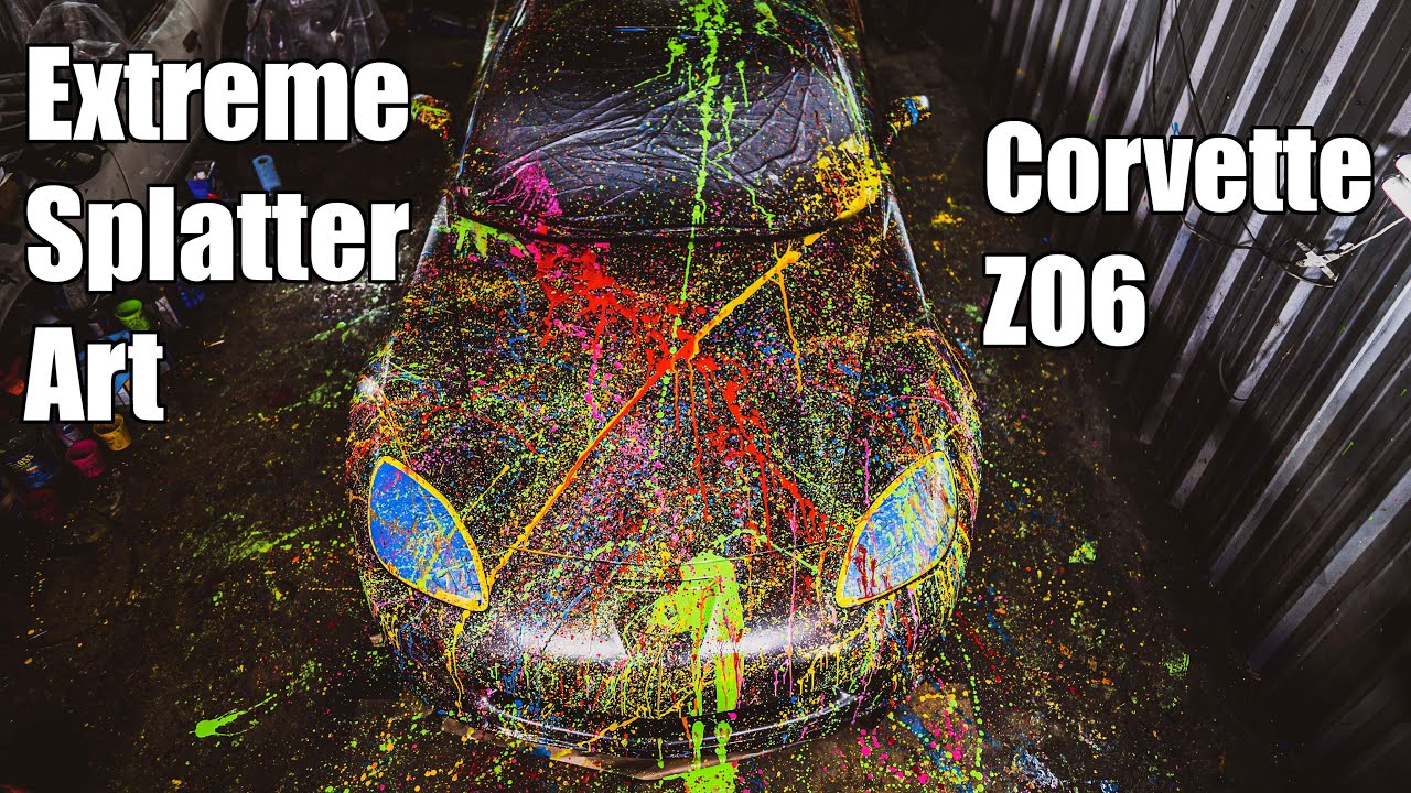 Extreme Splatter Art Plasti Dip Corvette ZO6