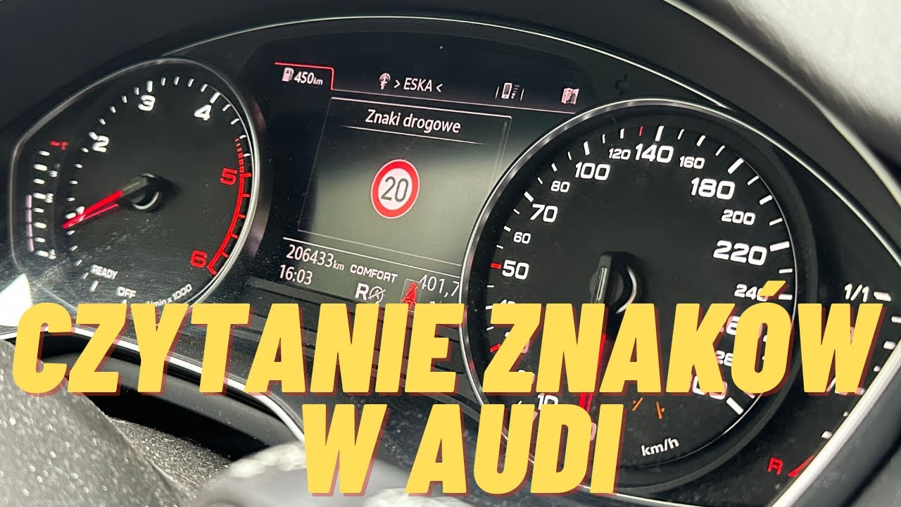 Aktywacja rozpoznawania znak&oacute;w drogowych w Audi (VZE) - Warszawa (Audi A4 B9)
