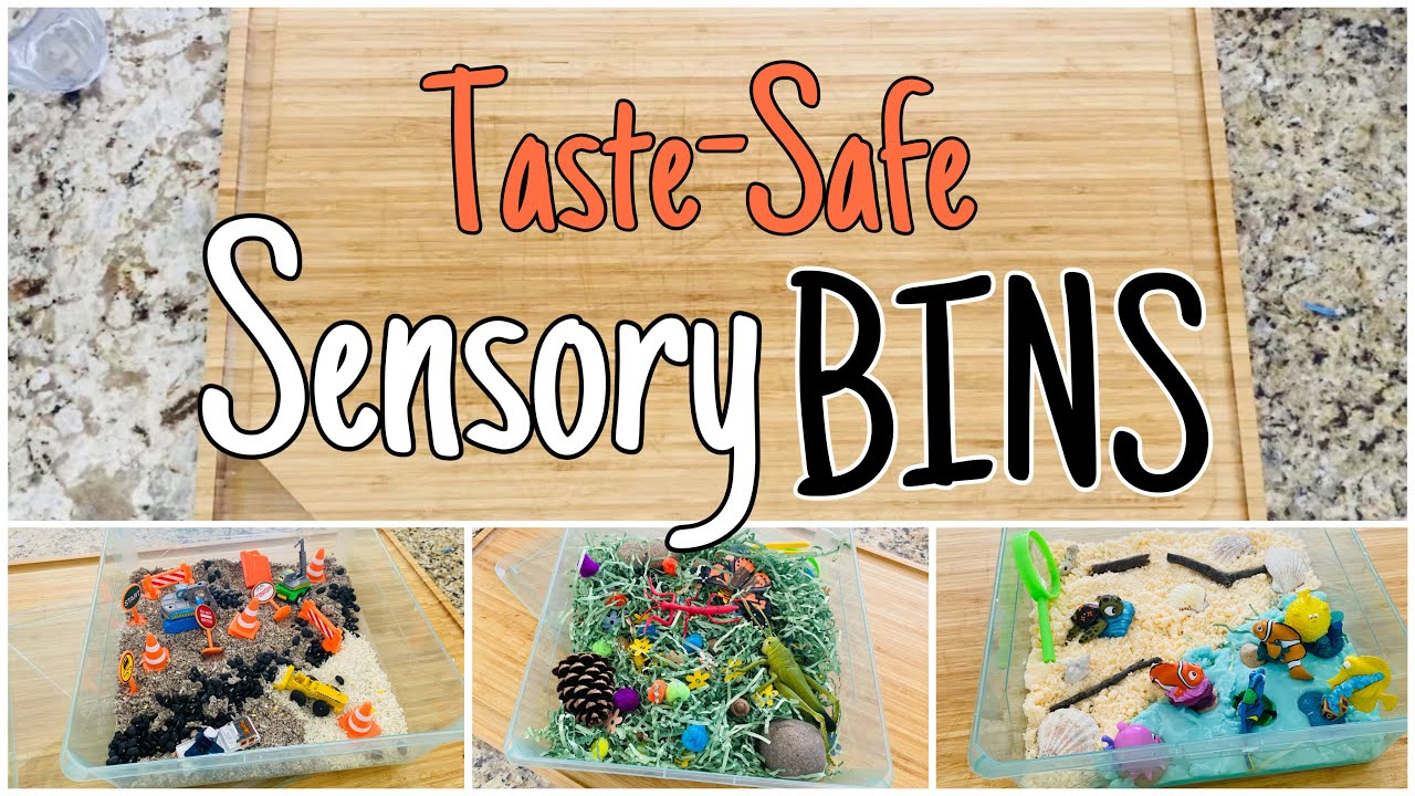 How to make Taste-Safe Sensory Bins | 3 Sensory Bins