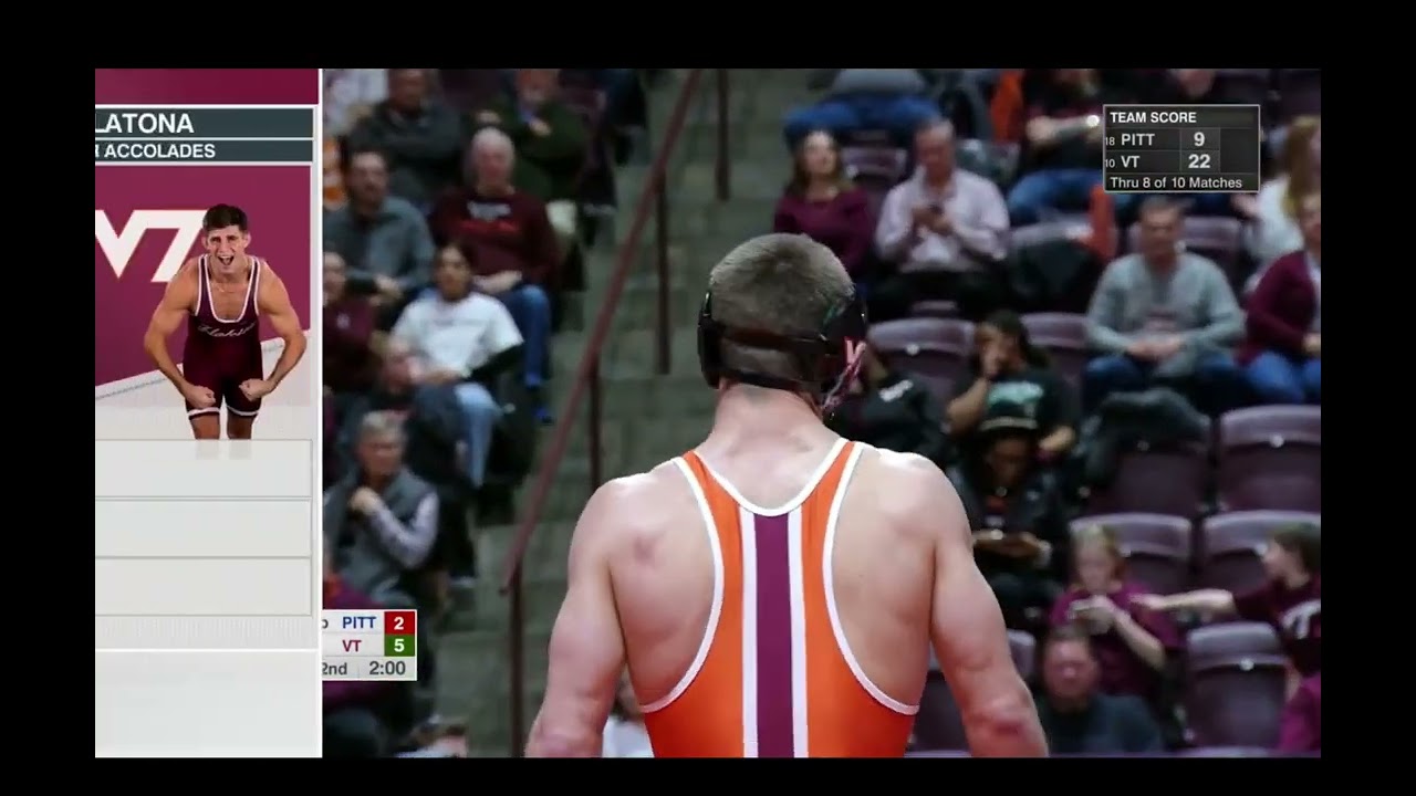 141lbs Sam Latona (Virginia Tech) vs Anthony Santaniello (Pitt)