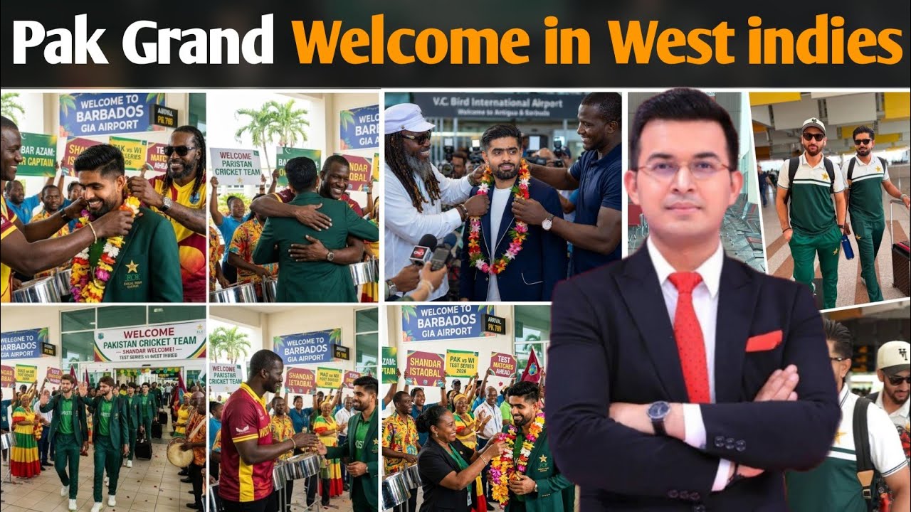 Pak & Babar Azam's Historic Welcome In West Indies | Pakistan Test Squad Reaches West Indies!