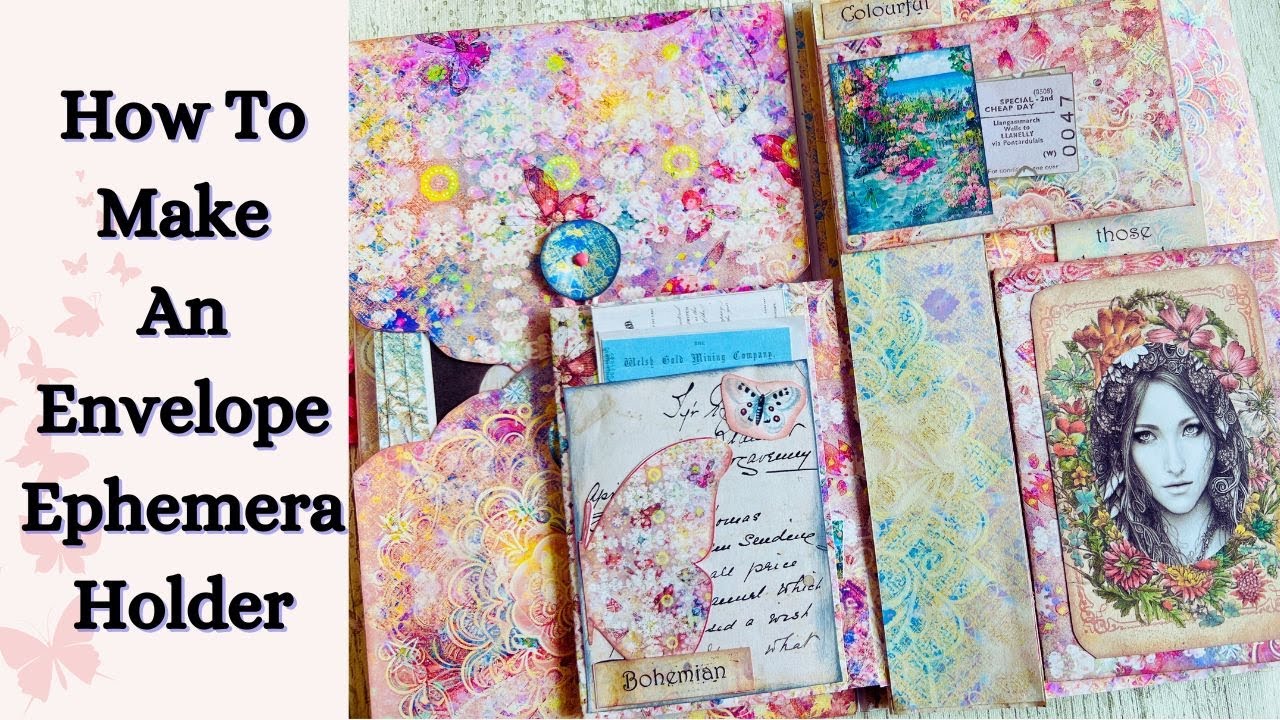 How TO Make An AWESOME Envelope Ephemera Holder - Lapbook- File Folder - Day 88