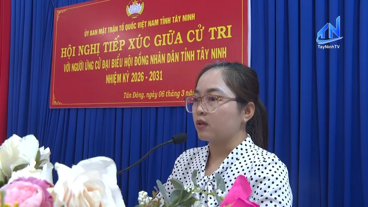 Ứng cử viên đại biểu HĐND tỉnh, đơn vị số 7 tiếp xúc cử tri vận động bầu cử | TayNinhTV