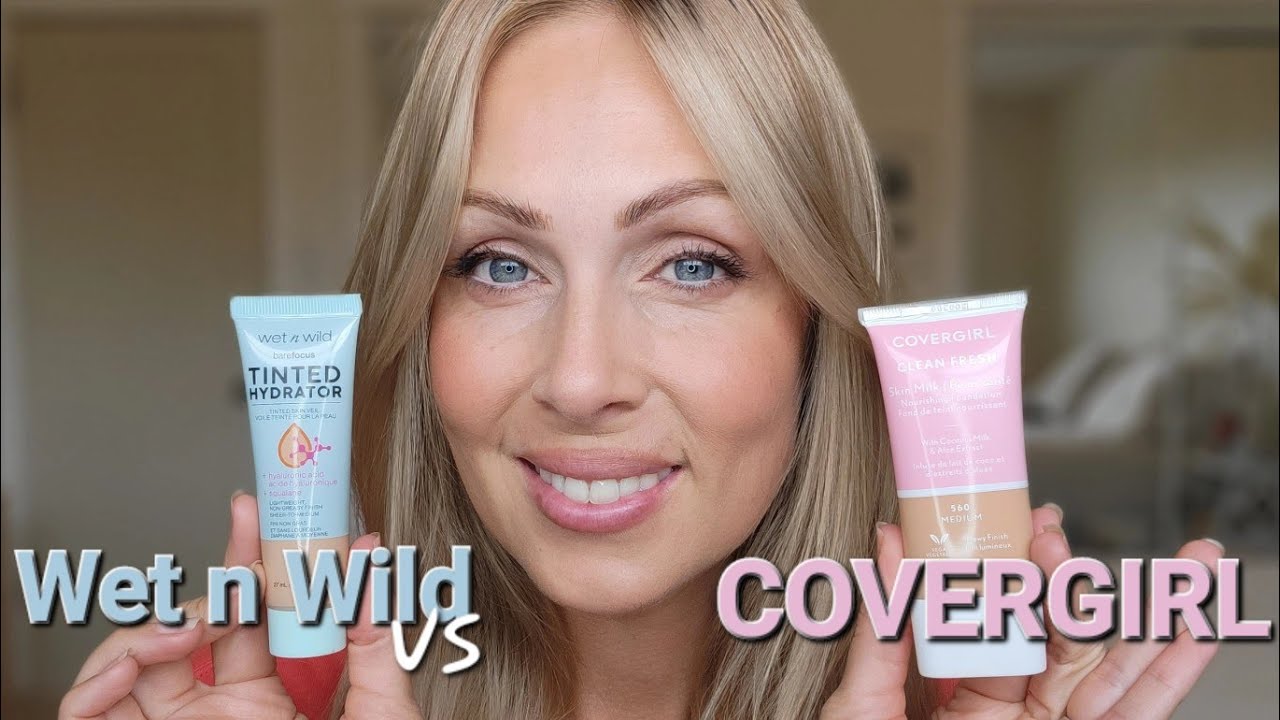 Wet n Wild barefocus Tinted Hydrator vs Covergirl Clean Fresh Skin Milk Nourishing Foundation #best