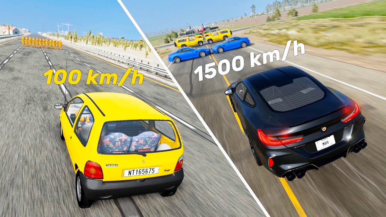 Every Time, Speed and Obstacles Get Bigger - Beamng drive