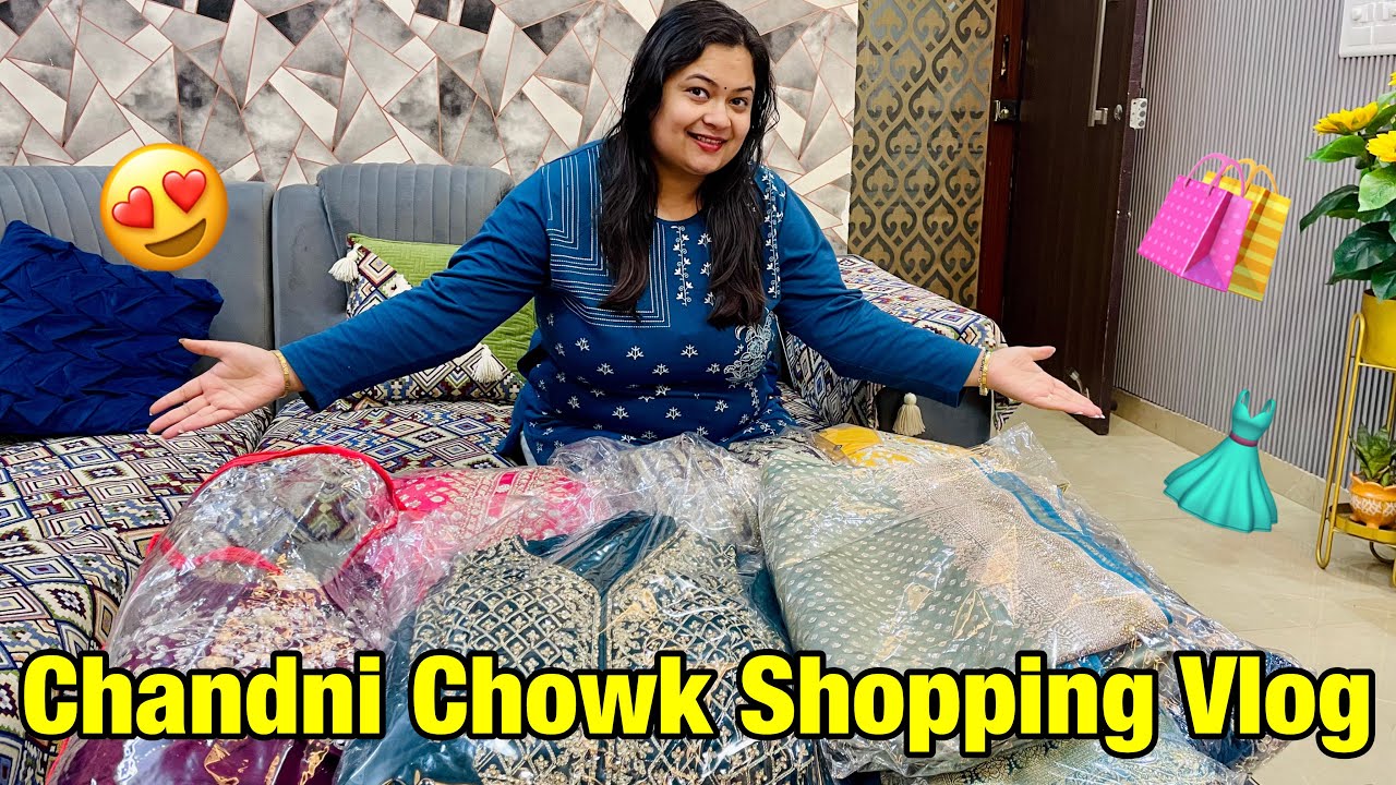 Chandni Chowk Ready Made Suits, Saree Shopping Vlog | आइए देखिये क्या क्या लिया हमने चाँदनी चौक से🛍️