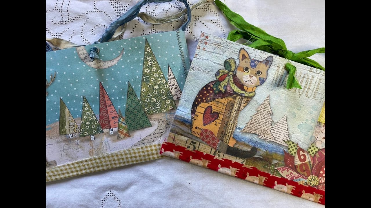 Christmas junk journal | How to make a  SUPER EASY Christmas paper bag journal | Part 8