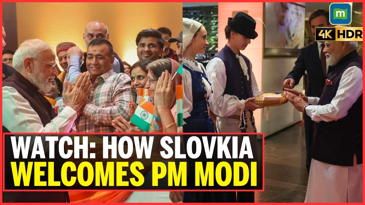 PM MODI'S HISTORIC GRAND WELCOME In Slovakia, Vande Mataram Chant Echoes Bratislava | Breaking News