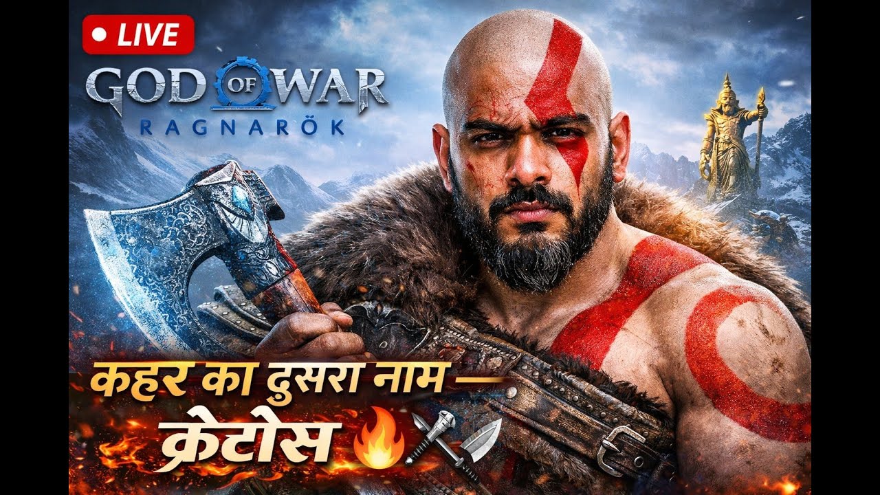 कहर का दूसरा नाम — क्रेटोस 🔥⚔️ | God of War Ragnarök LIVE Gameplay