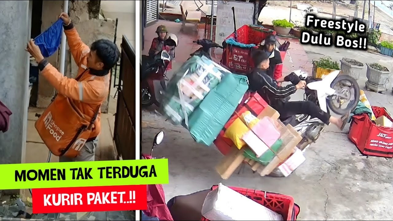 KURIR FREESTYLE..!! Inilah Deretan Momen Tal Terduga Yang Dialami Kurir PAKET - Pt.22