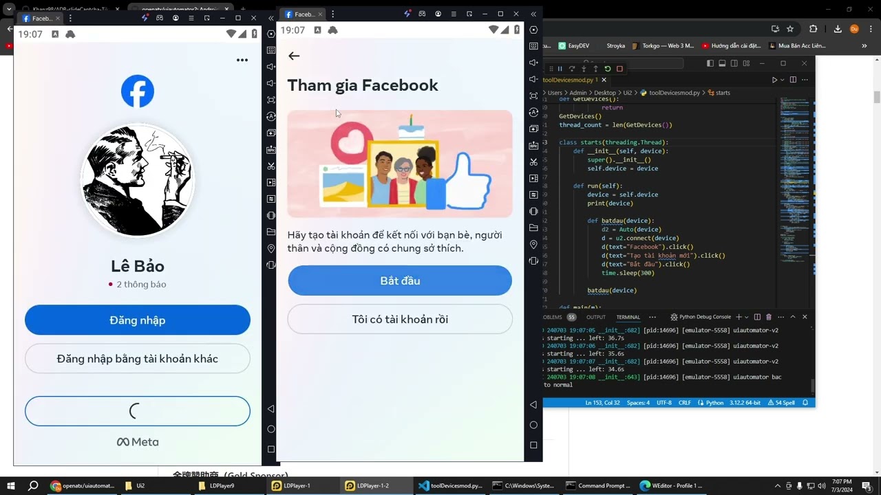 🔯Uiautomator2: Share full thư viện Đa luồng