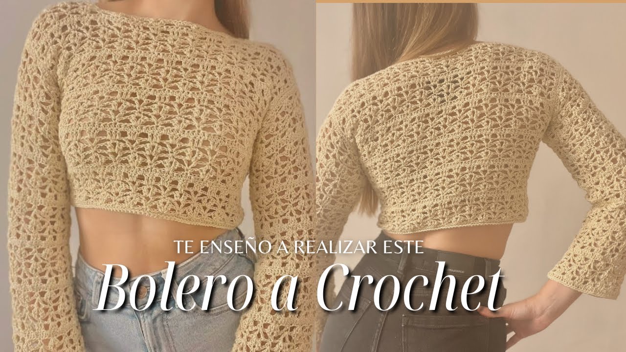 Bolero o Sueter a crochet. Te enseño a realizarlo/ Top con Mangas Largas a crochet