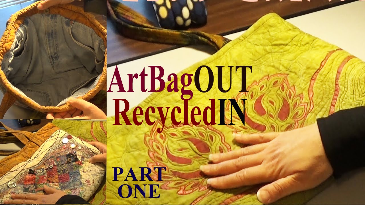 Art Tote Bag OUT, Recycled IN | Sew Denim Jeans Purse Liner | Part 1 of 7 | Adv Project ZSA Tutorial