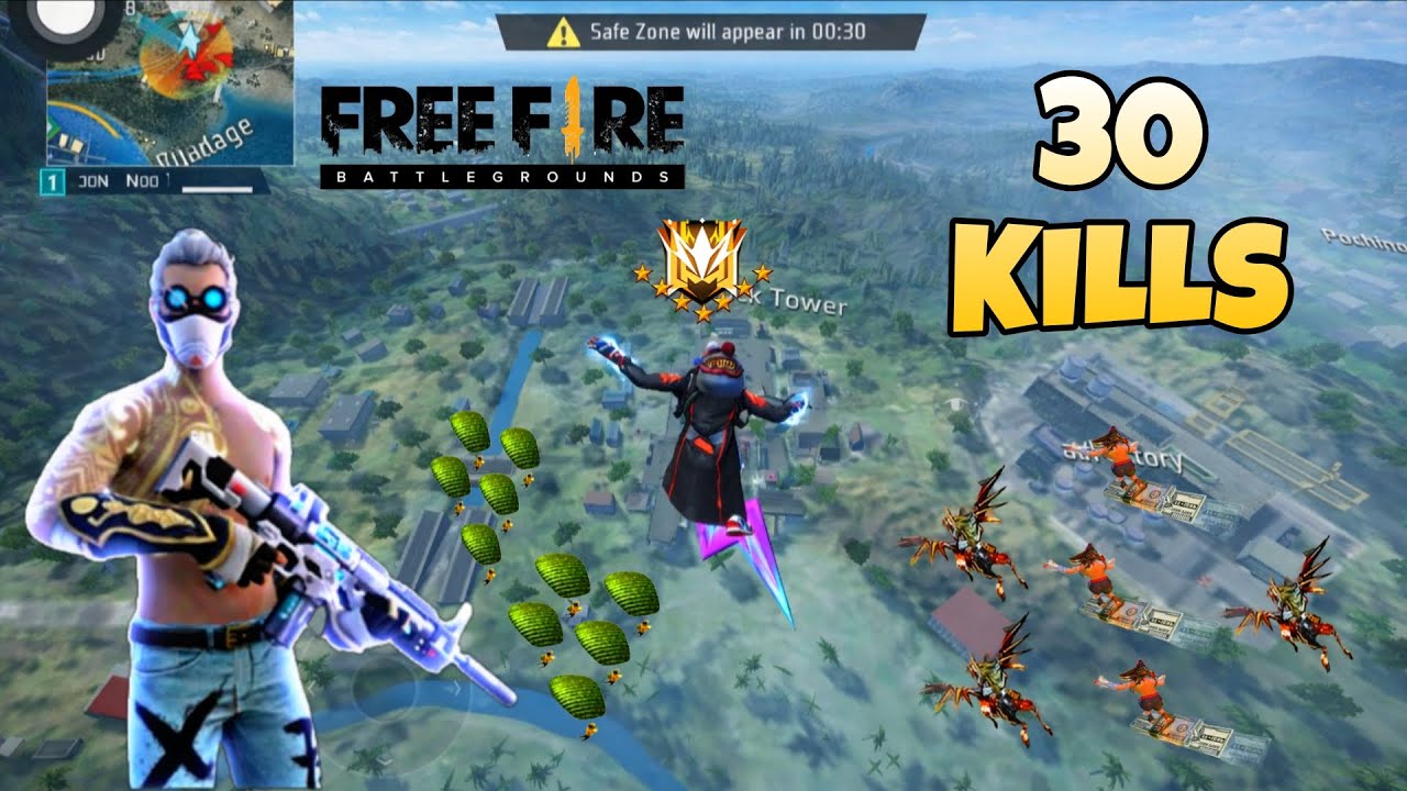 30+ KILLS💪 99% HEADSHOT GAME PLAY ⚡SOLO VS SQUAD GAME 🎮 IPHONE FREE FIRE📱#iphone 