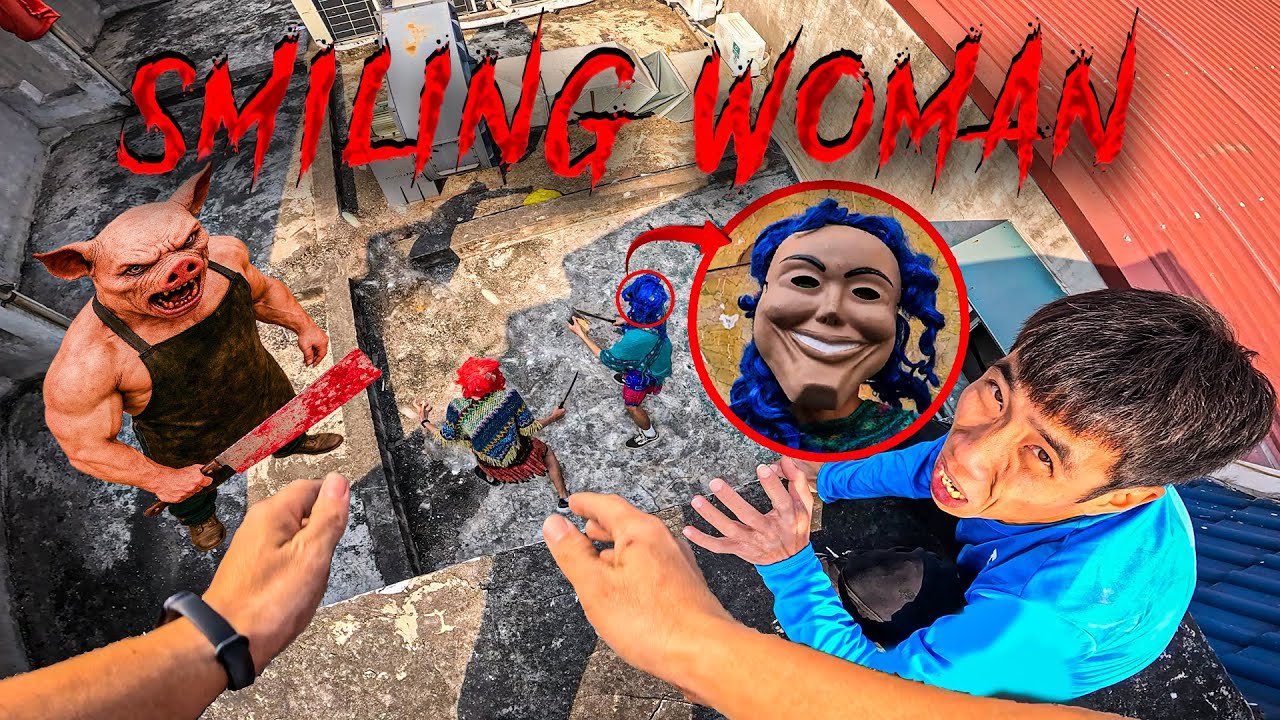 SMILING WOMAN REAL LIFE ESCAPE 68.0 | Horror Parkour Pov Short | Bubbles 3Run