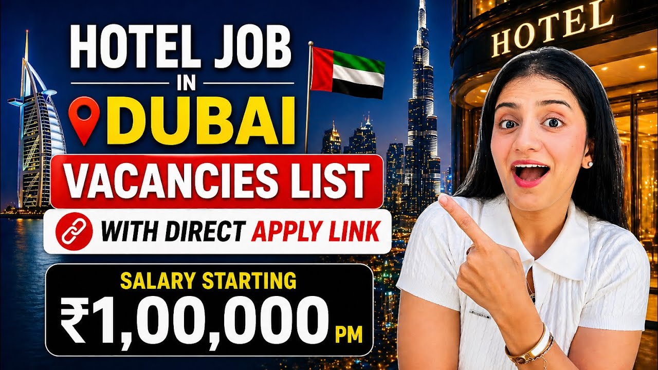 Hotel Job Vacancies In Dubai 🇦🇪 Current Job Situation In Dubai 