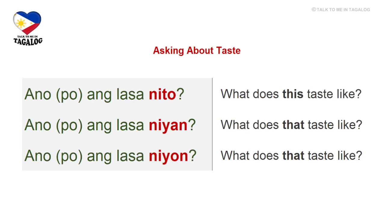 TALKING ABOUT FOODS IN FILIPINO | Learn Tagalog | Spoken English