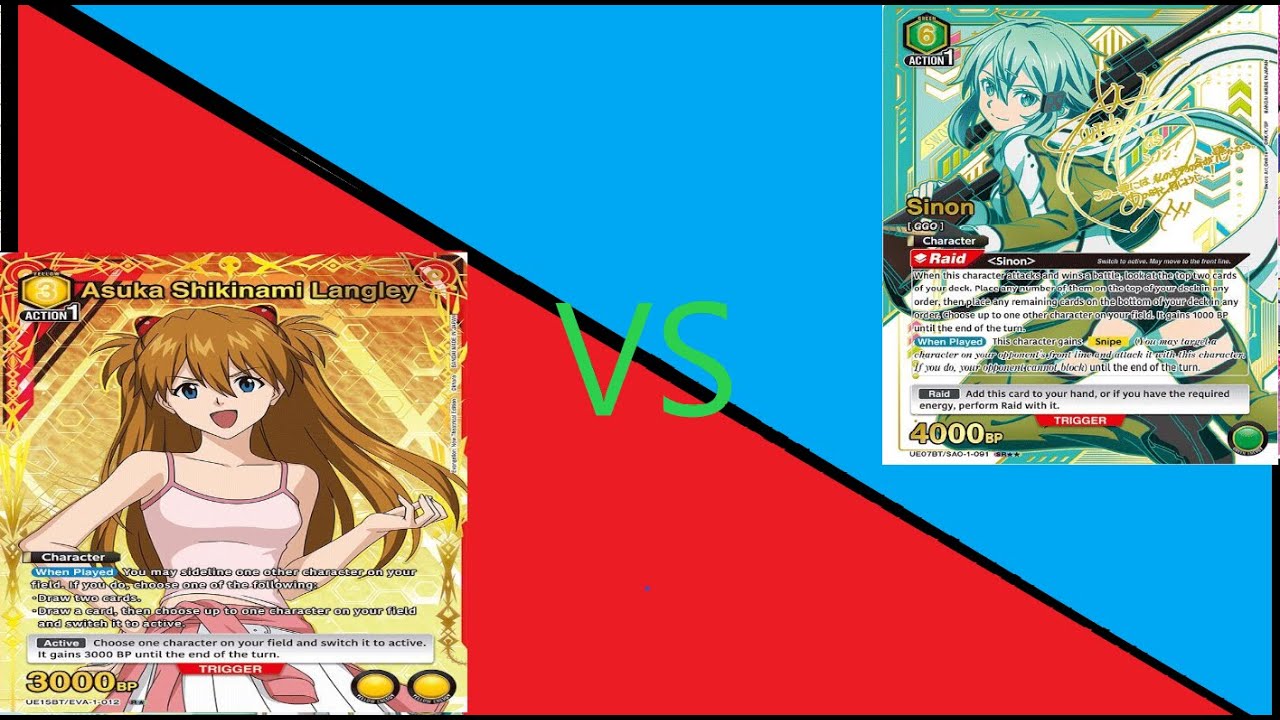 Union Arena Locals 01/29 Finals Green SAO (Sinon) vs Yellow Evangelion (Asuka)