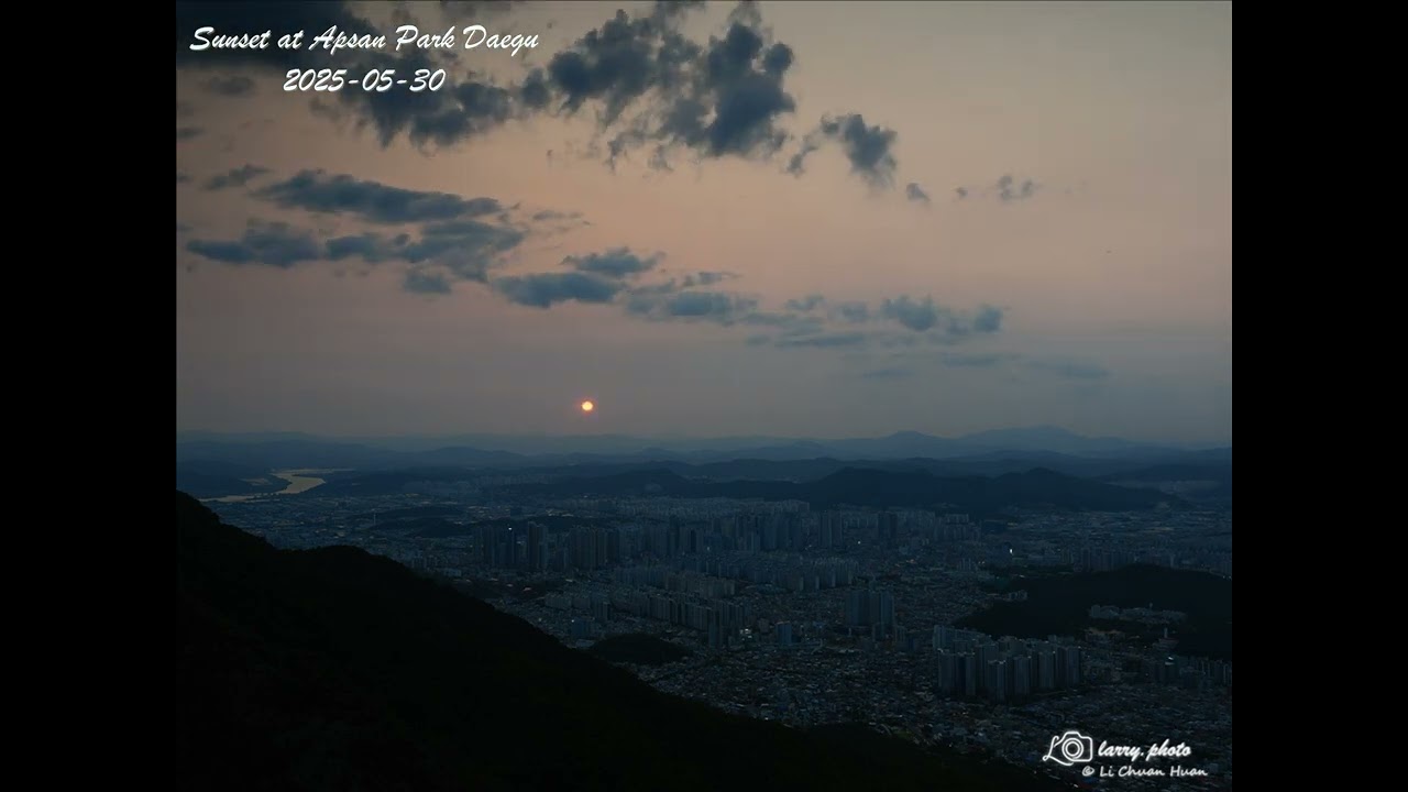 Daegu&rsquo;s Apsan Park Sunset | Time-lapse 2025