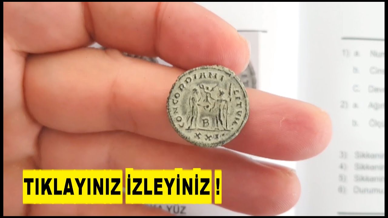 Tarihi Eser Bizans Bakır Sikkesi ve Gec Roma Sikkesi !